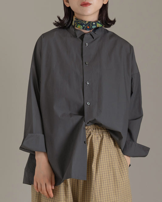 Overshirt / Typewriter Cotton / Charcoal Gray