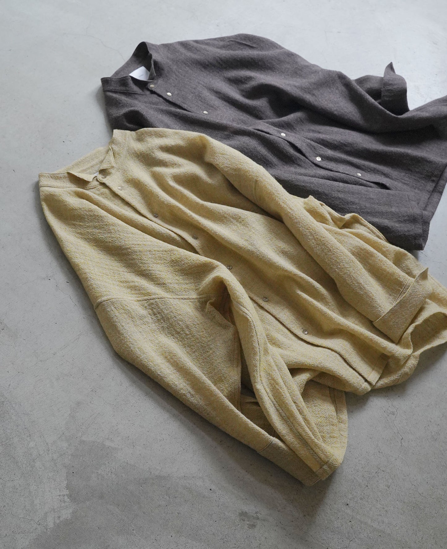 オーバーシャツ / ウールガーゼ / モカブラウン