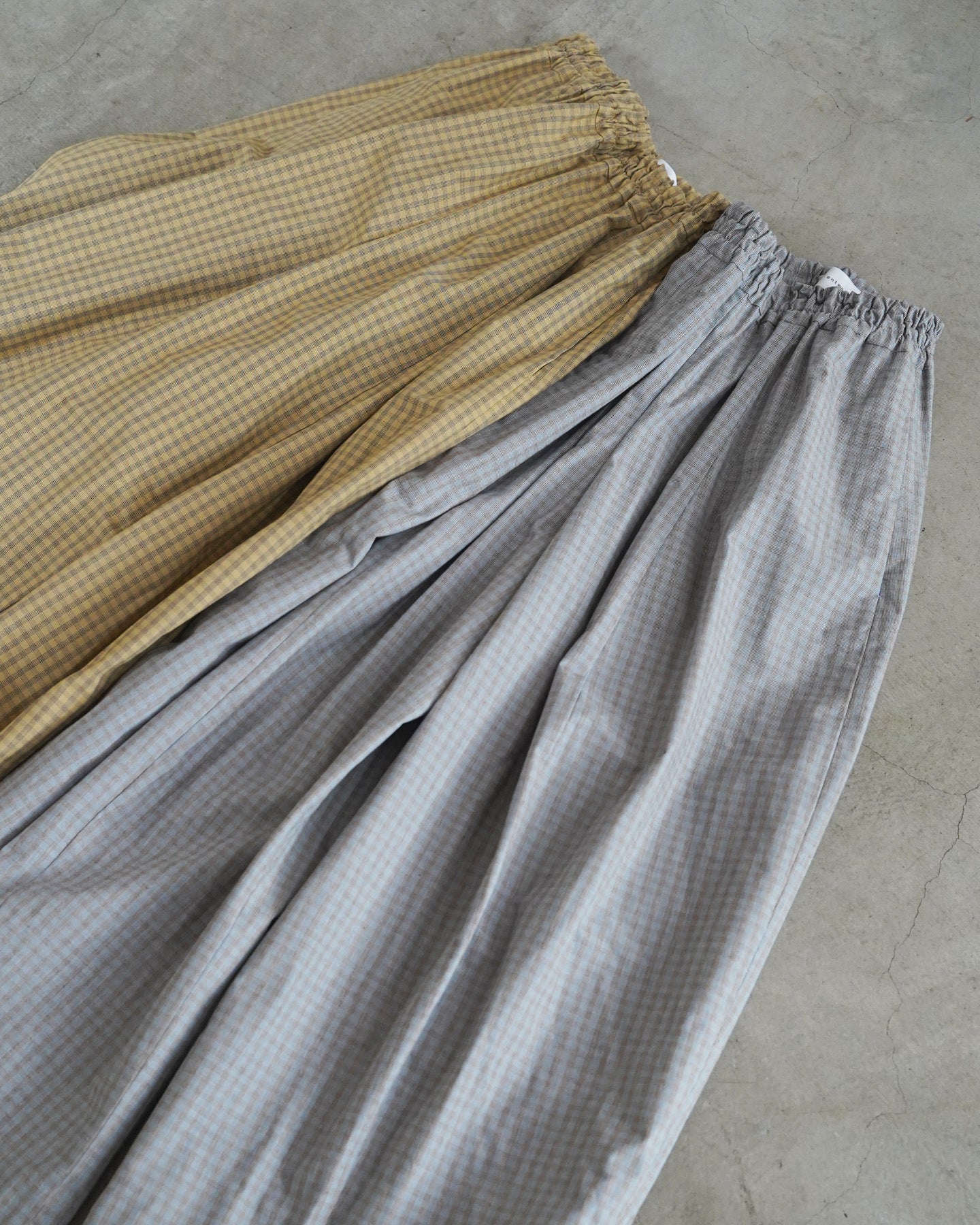 【12月6日(土)12時~発売】ワイドパンツ / ブロックチェック / イエロー