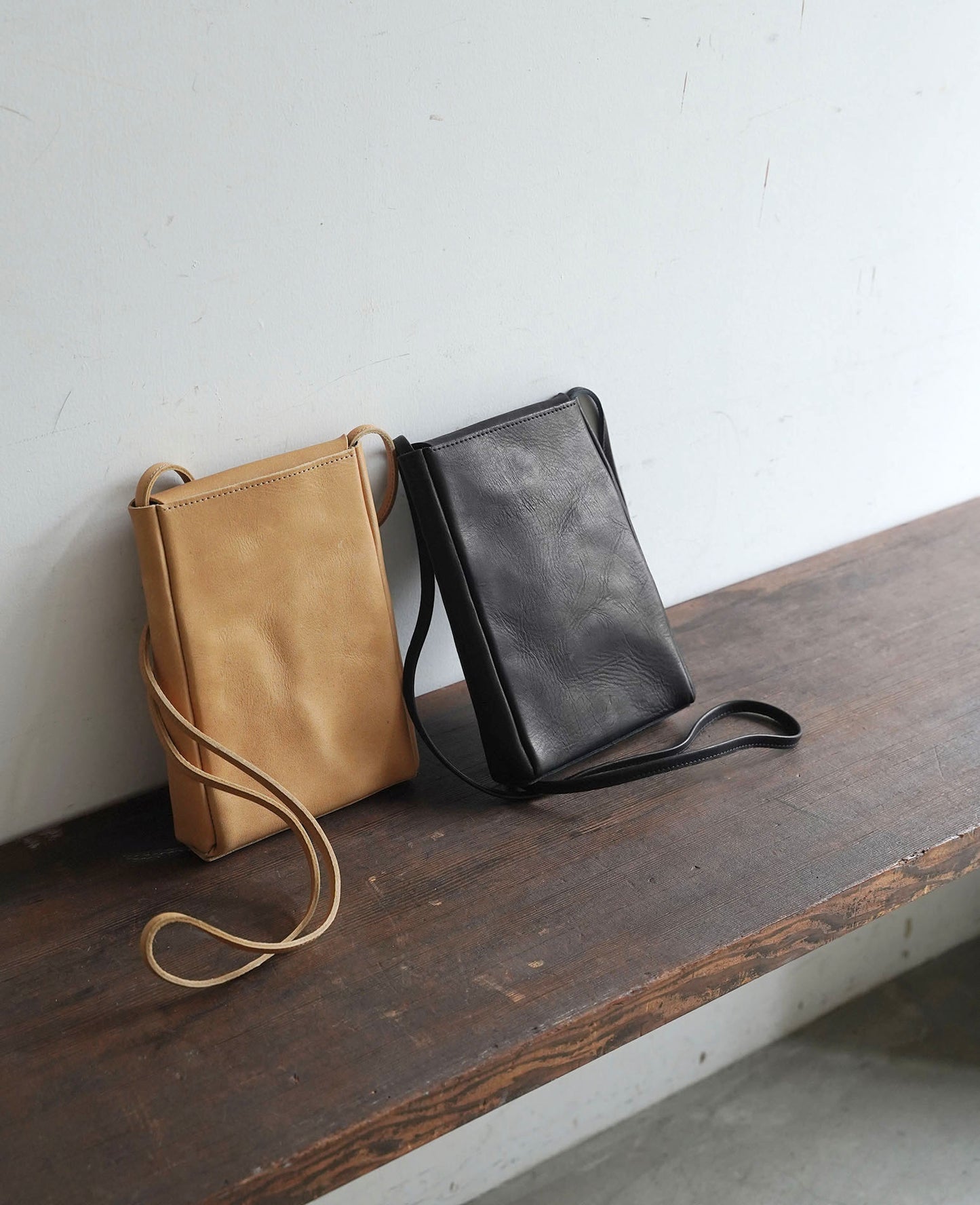 Leather mini shoulder bag