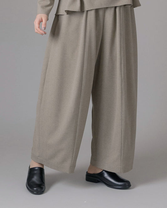 Wide pants / Melange polyester