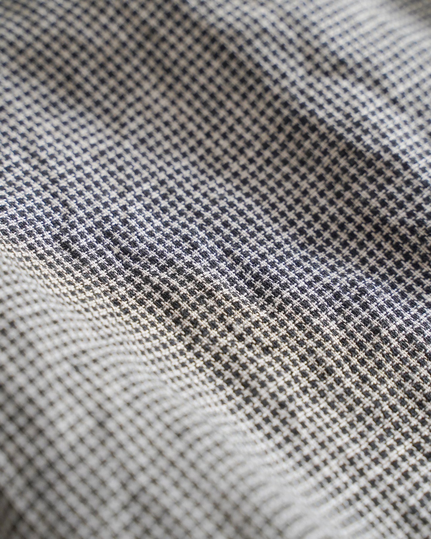 半袖ダッチカラーシャツ / リネン千鳥格子