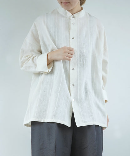 Under construction | [Uploaded on 11/02 (Sat)] Wool striped overshirt