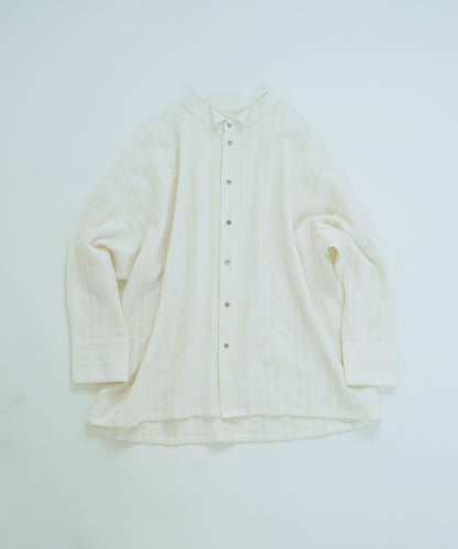 Under construction | [Uploaded on 11/02 (Sat)] Wool striped overshirt