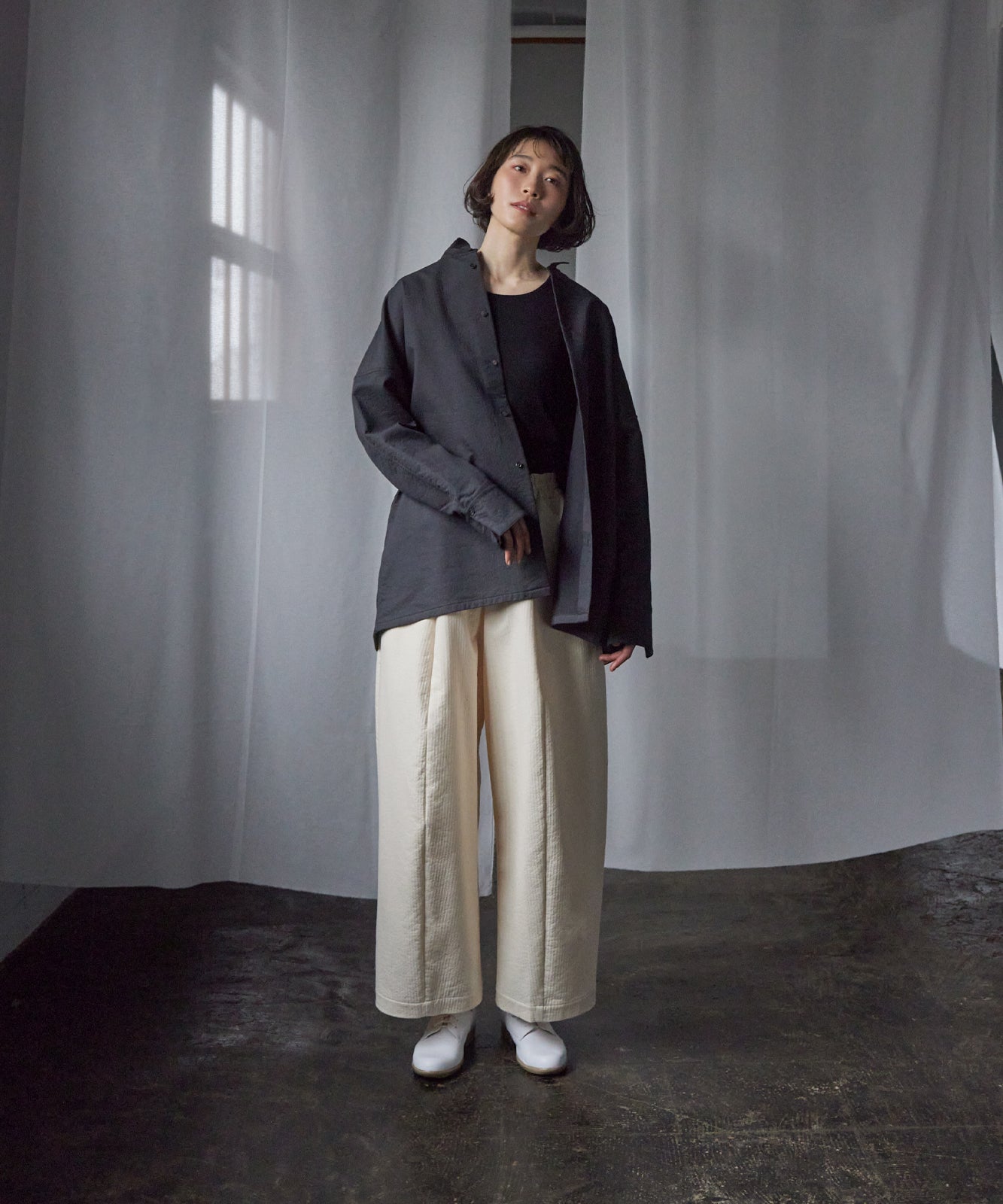 Under construction | [Released on 10/05] Wide pants, puffed woven cotton