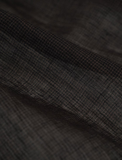 [On sale from 12:00 on Saturday, March 1st] Overshirt / Sheer linen houndstooth DBR