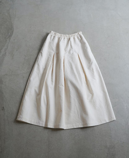 ボックスタックスカート / ラインステッチコットン