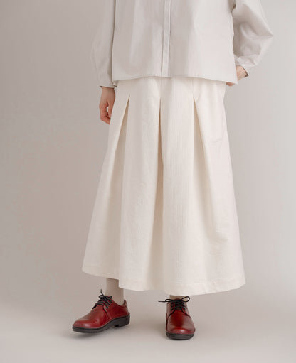 ボックスタックスカート / ラインステッチコットン