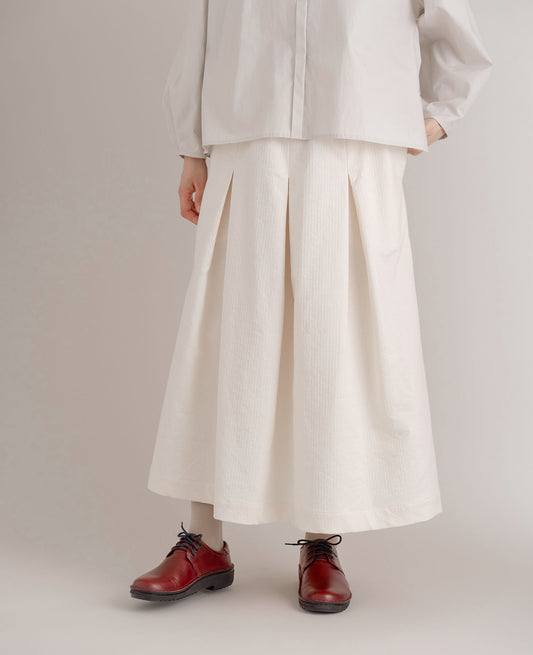 ボックスタックスカート / ラインステッチコットン