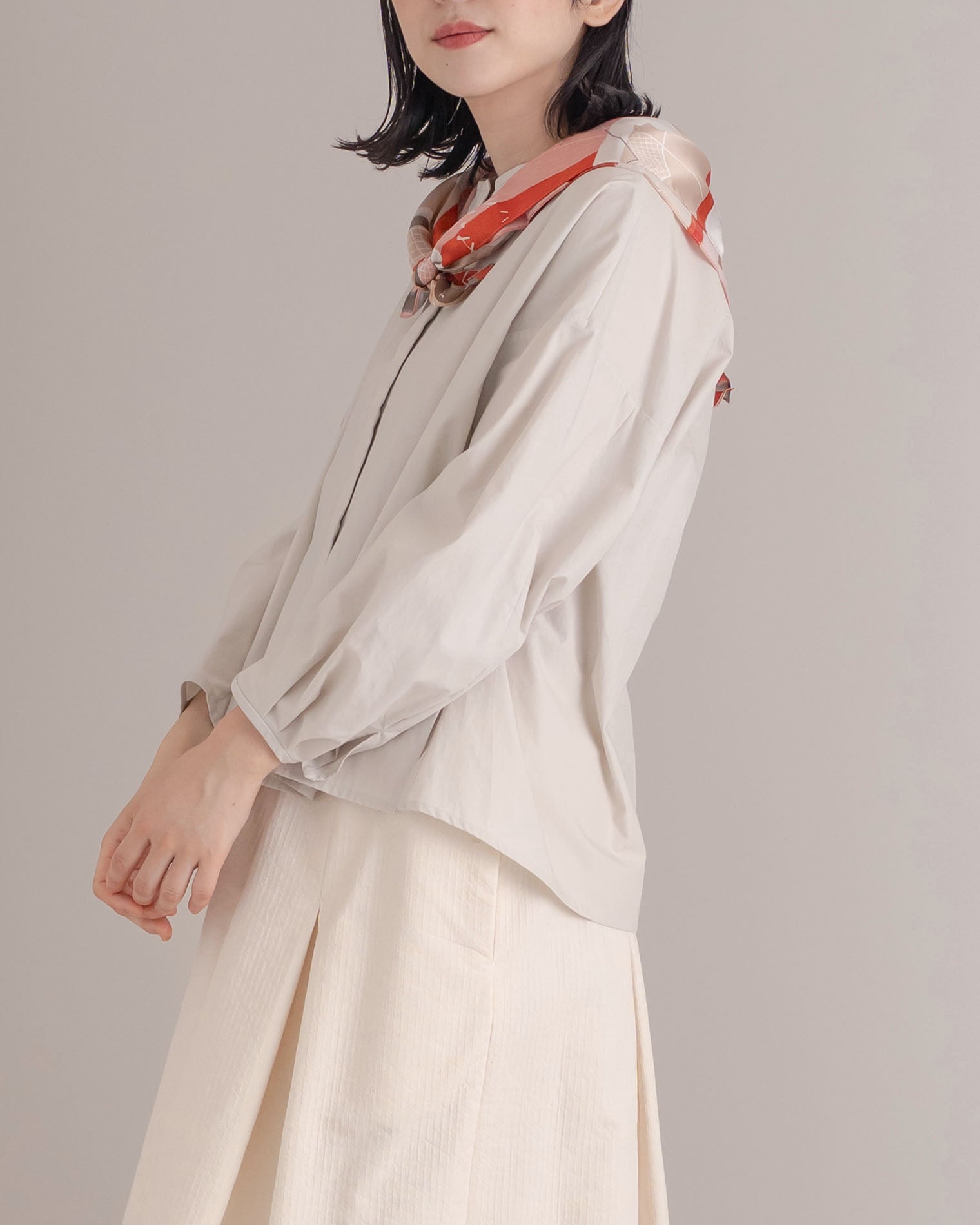 バンドカラーシャツ / タイプライターコットン – entwa