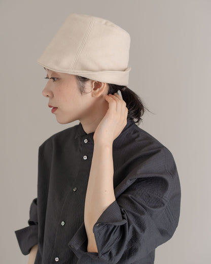 クロシェハット / ナッピングコットンツイル / アイボリー
