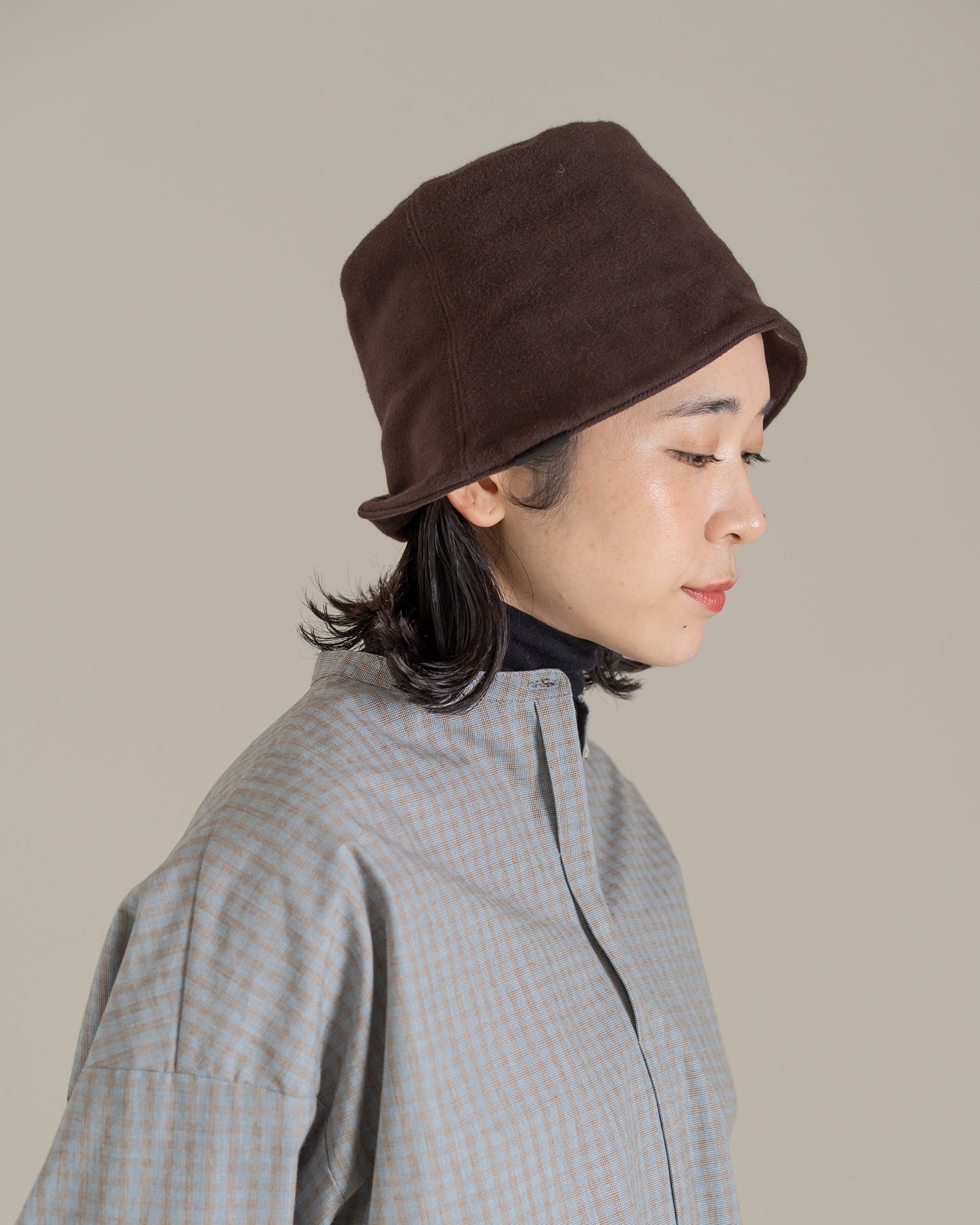 クロシェハット / ナッピングコットンツイル / ブラウン
