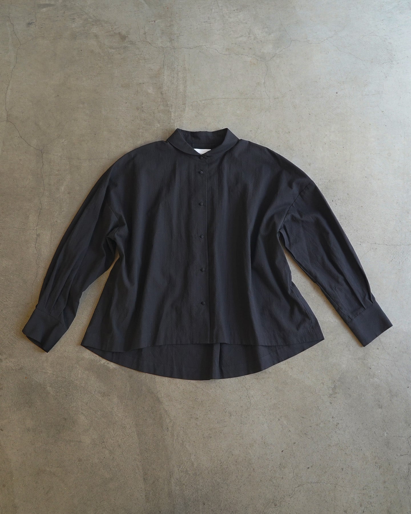 entwa 　ダッチカラーシャツ ダッチカラーシャツ / ドットコットン/ブラック – entwa