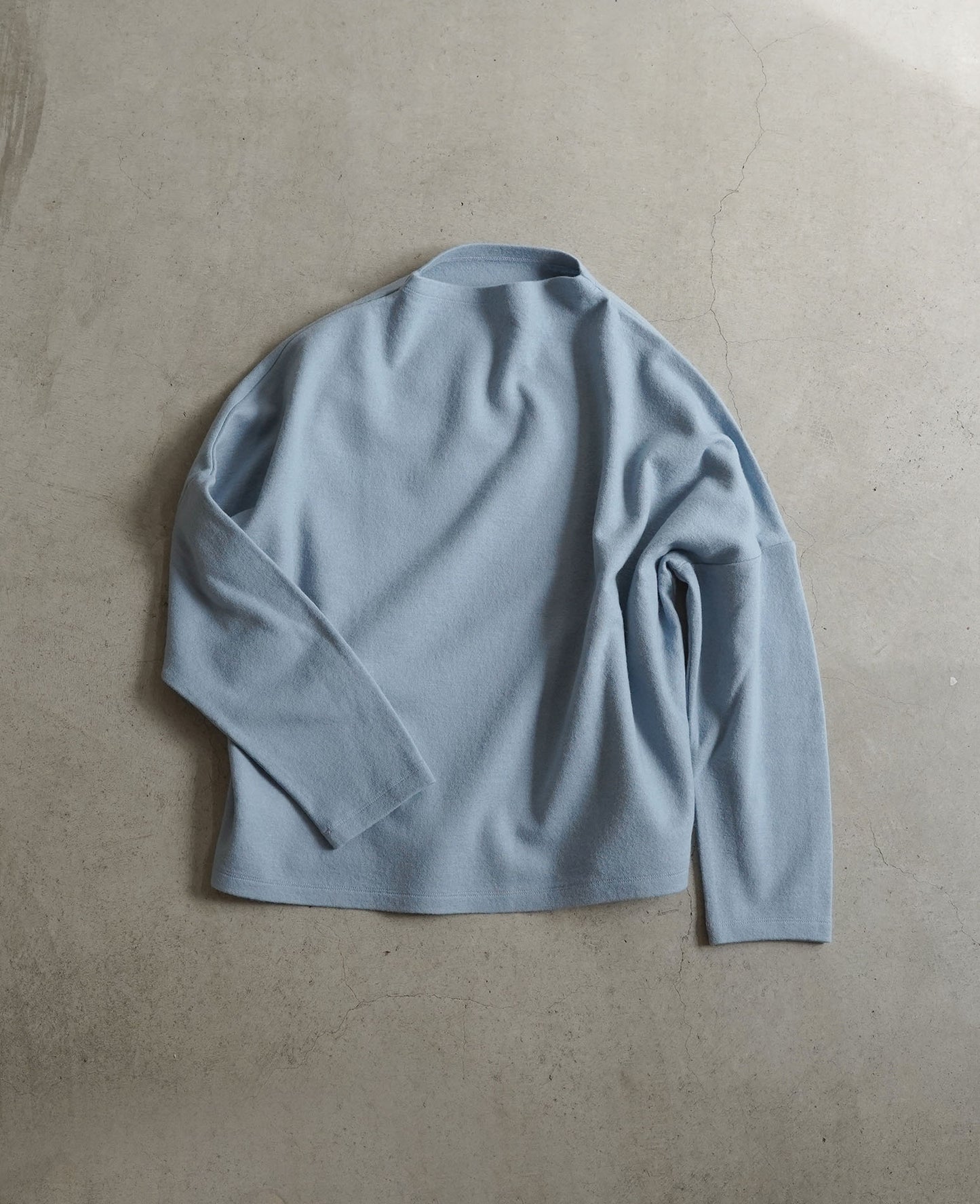 ドルマンTシャツ / スムースミルドウール / ミストブルー