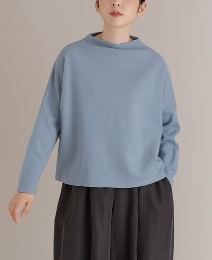 ドルマンTシャツ / スムースミルドウール / ミストブルー