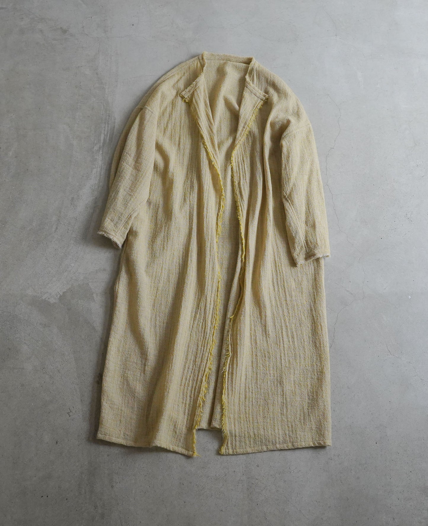 フリンジローブ / ウールガーゼ / イエロー