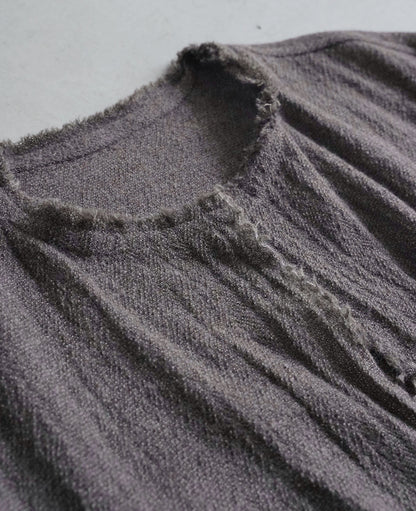 フリンジローブ / ウールガーゼ/ モカブラウン