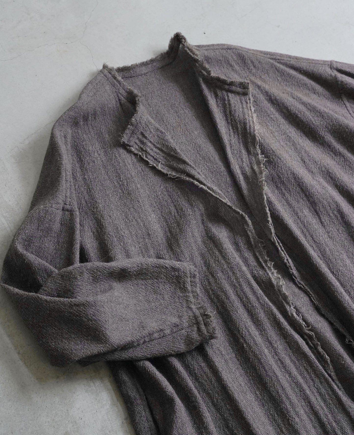 フリンジローブ / ウールガーゼ/ モカブラウン