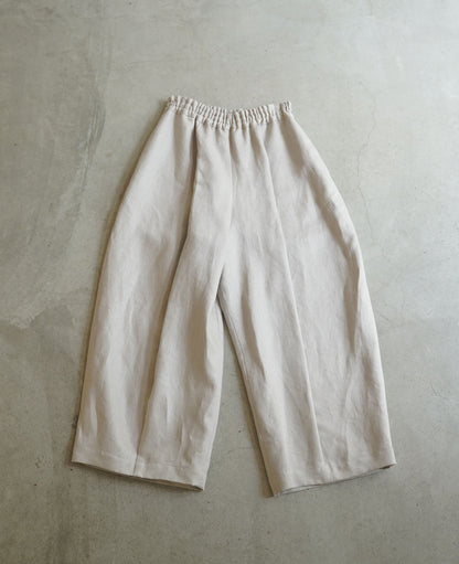 [Available from 12:00 PM on Saturday, September 13th] Wide-leg pants / Heavy linen twill / Beige