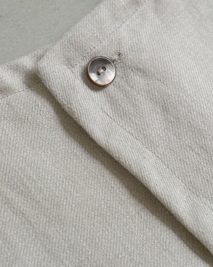 [Available from 12:00 PM on Saturday, September 13th] Tucked Vest / Heavy Linen Twill / Beige