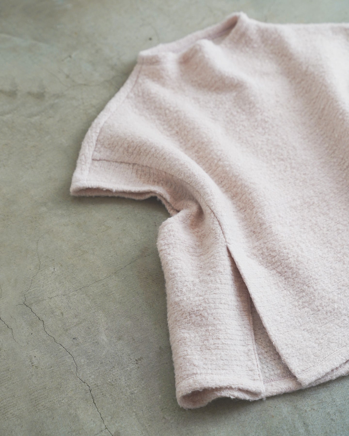 【12月6日(土)12時～発売】ニットベスト / ループニット / シルバーピンク