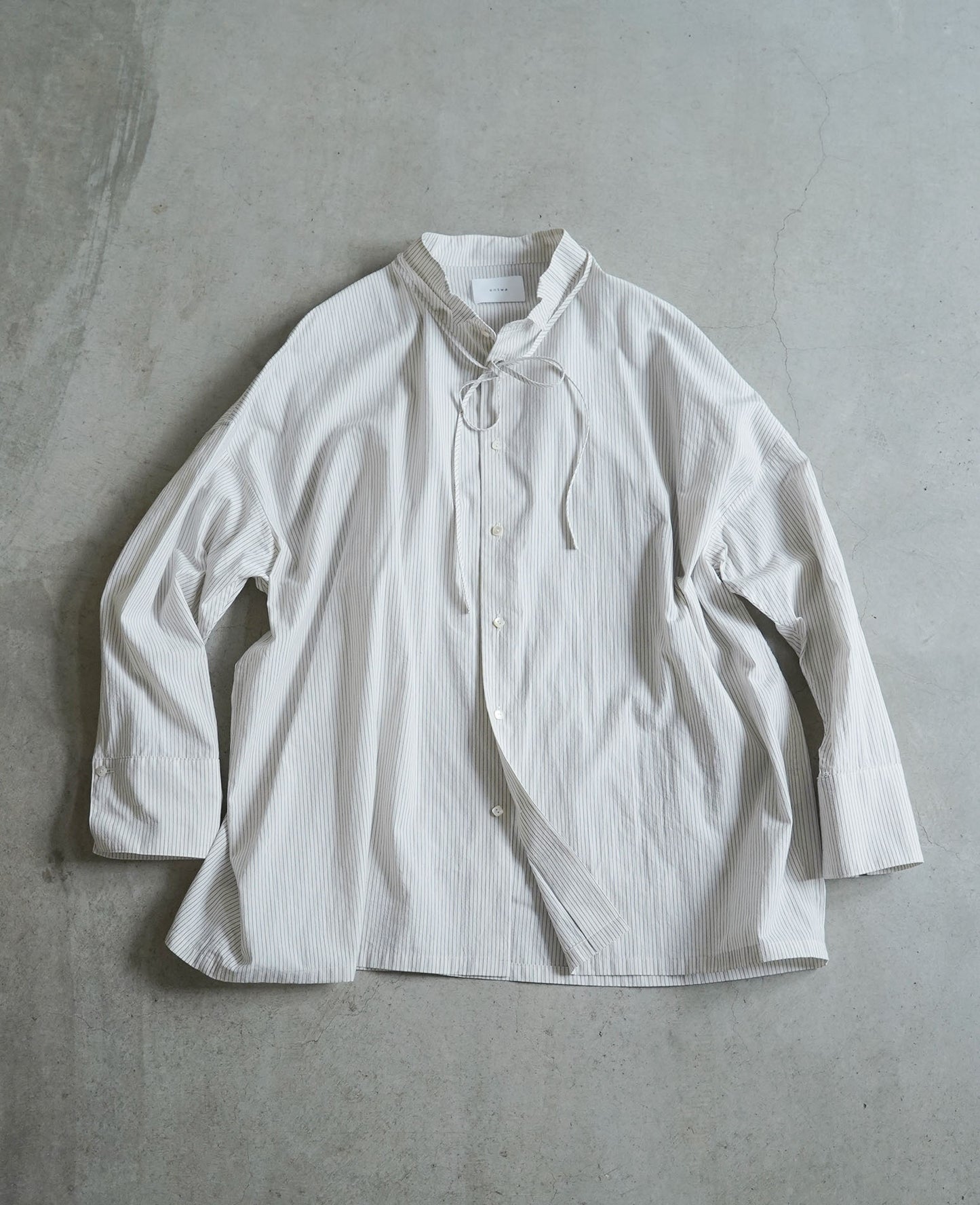 [On sale from 12:00 PM on Saturday, September 13th] Overshirt / Cotton Stripe / Blue