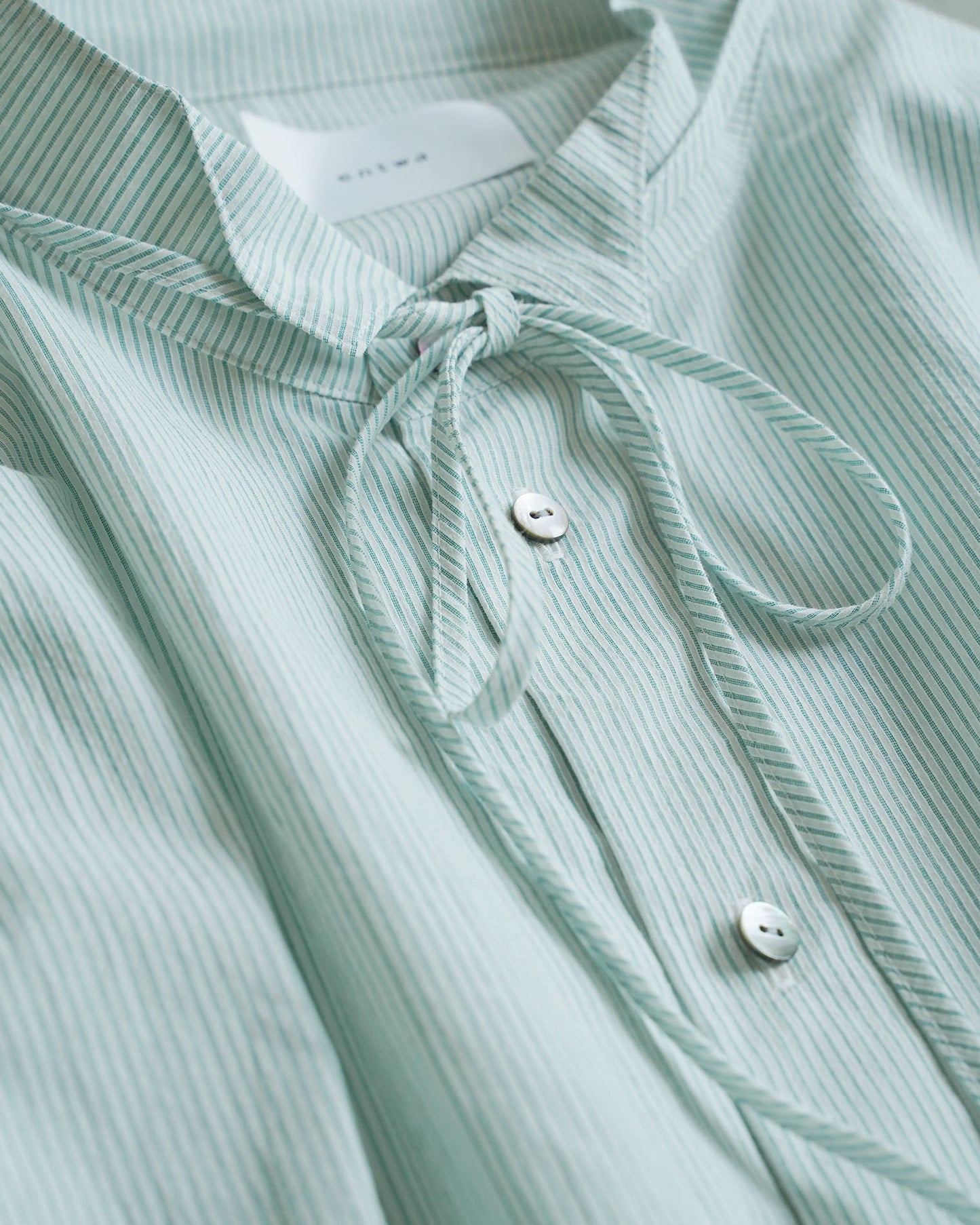 [Available from 12:00 PM on Saturday, September 13th] Overshirt / Cotton Stripe / Green