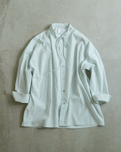 [Available from 12:00 PM on Saturday, September 13th] Overshirt / Cotton Stripe / Green