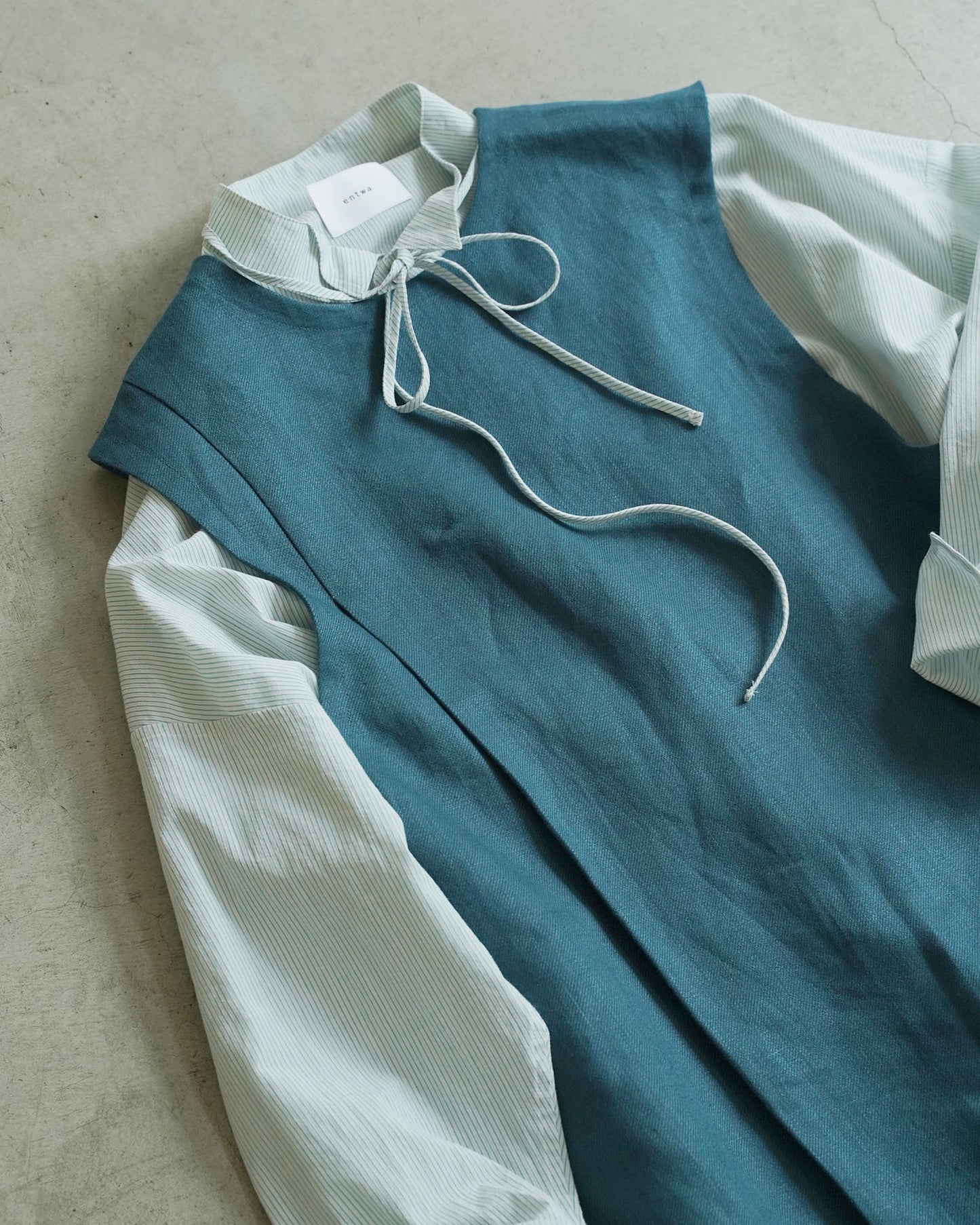 [Available from 12:00 PM on Saturday, September 13th] Overshirt / Cotton Stripe / Green