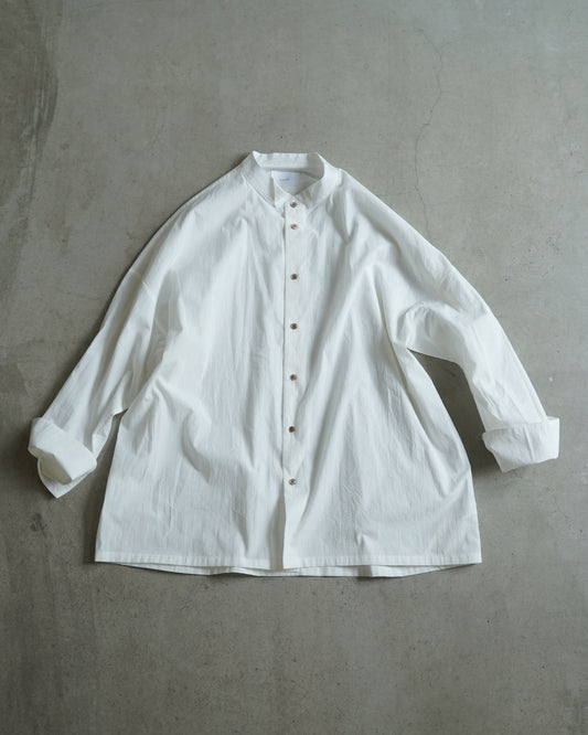 [On sale from 12:00 PM on Saturday, September 13th] Overshirt / Cotton Stripe / White