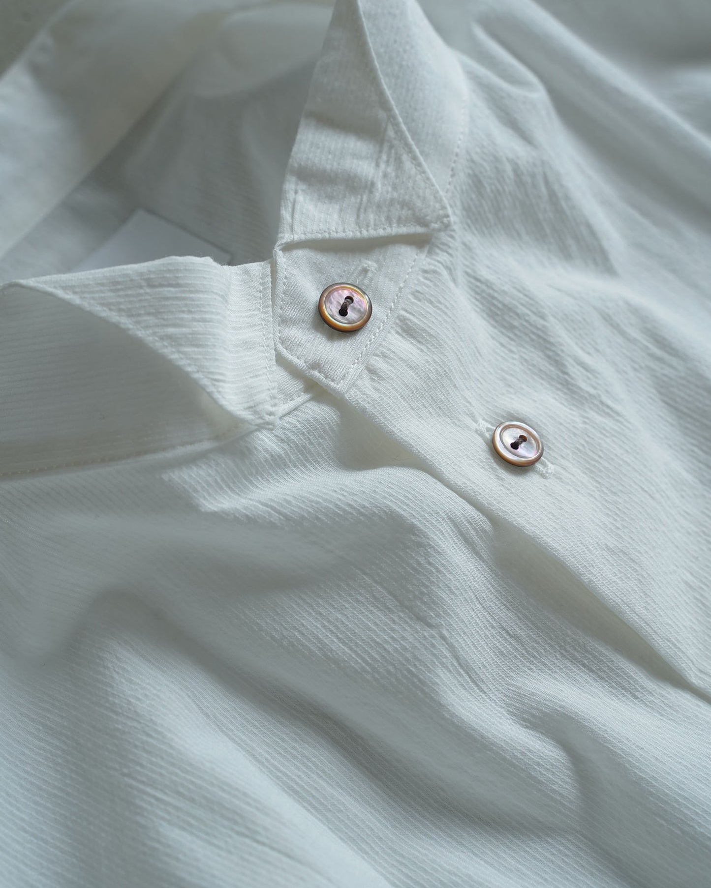 [On sale from 12:00 PM on Saturday, September 13th] Overshirt / Cotton Stripe / White