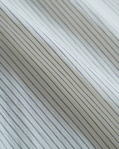 [On sale from 12:00 PM on Saturday, September 13th] Overshirt / Cotton Stripe / Blue