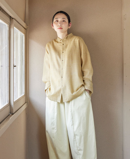 オーバーシャツ / ウールガーゼ / イエロー