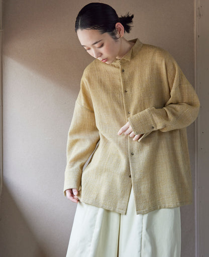 オーバーシャツ / ウールガーゼ / イエロー