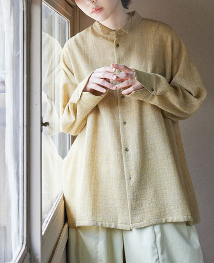 オーバーシャツ / ウールガーゼ / イエロー