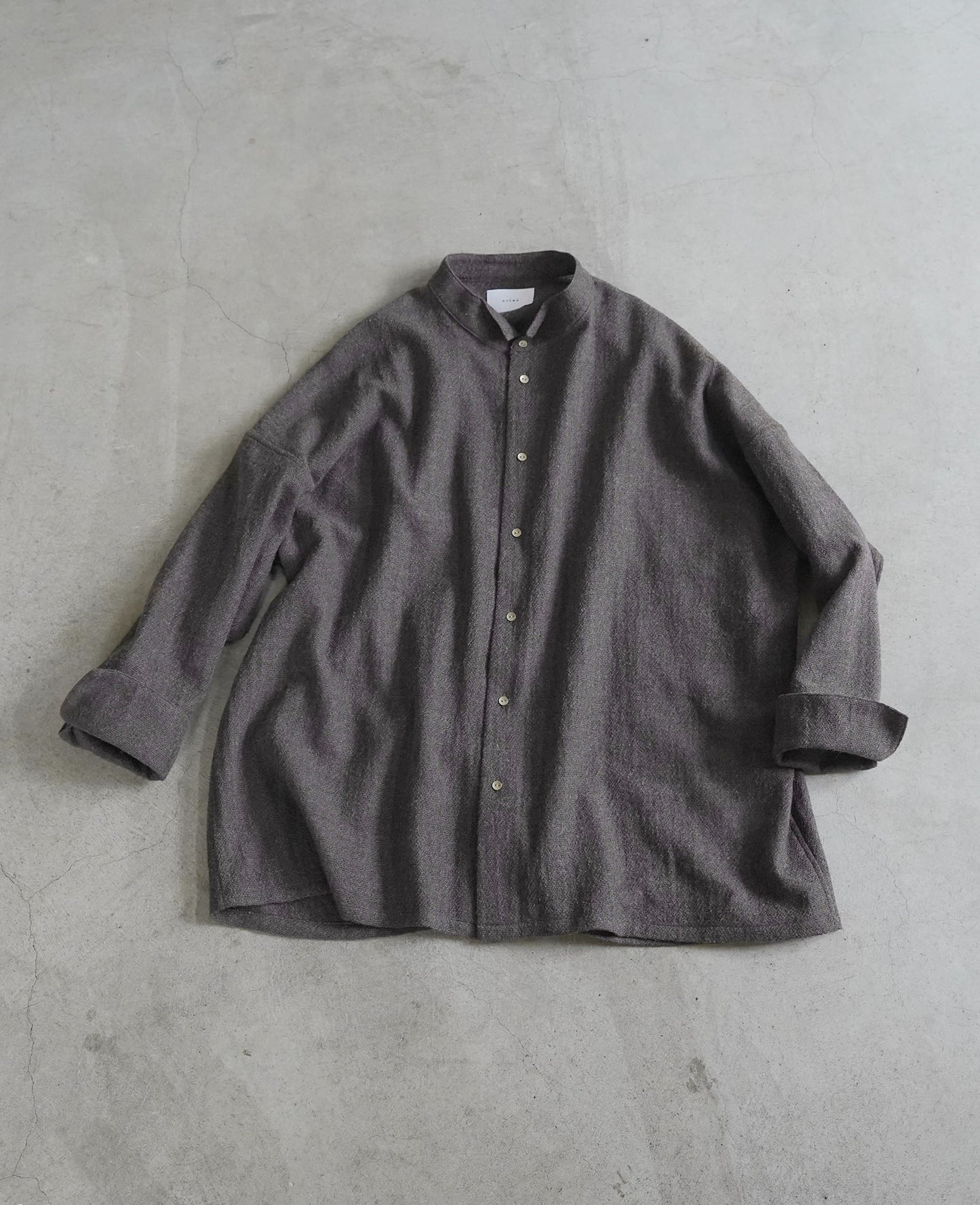 オーバーシャツ / ウールガーゼ / モカブラウン