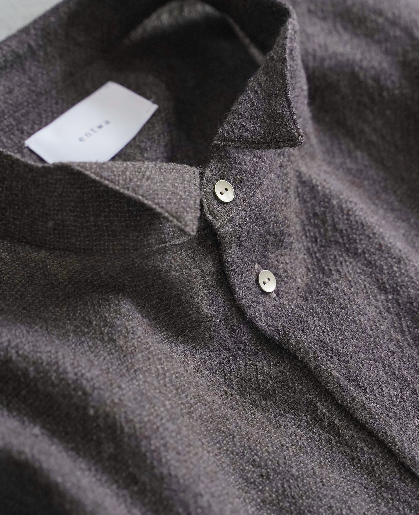オーバーシャツ / ウールガーゼ / モカブラウン
