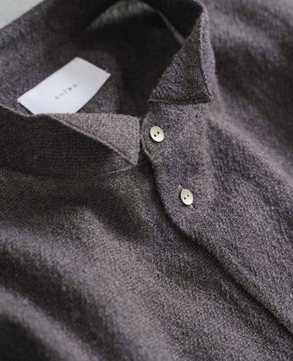 オーバーシャツ / ウールガーゼ / モカブラウン