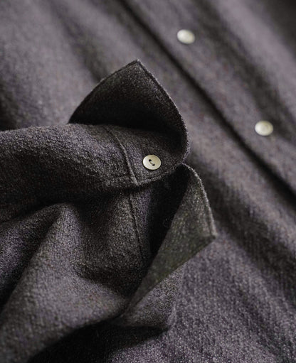 オーバーシャツ / ウールガーゼ / モカブラウン