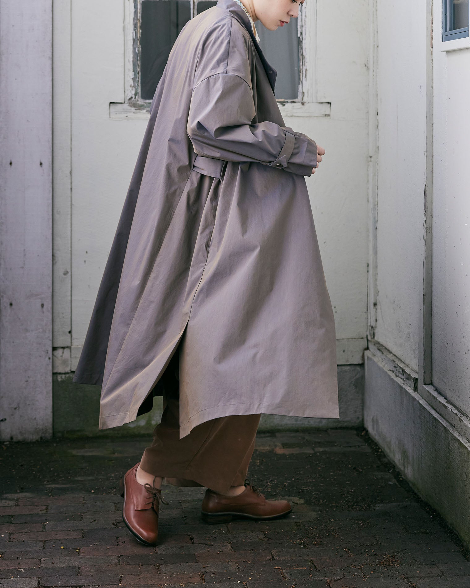 美品 CARUSO size48 ラップコート TOMORROWLAND コート ジャケット 「別注」CARUSO per ウールコットン