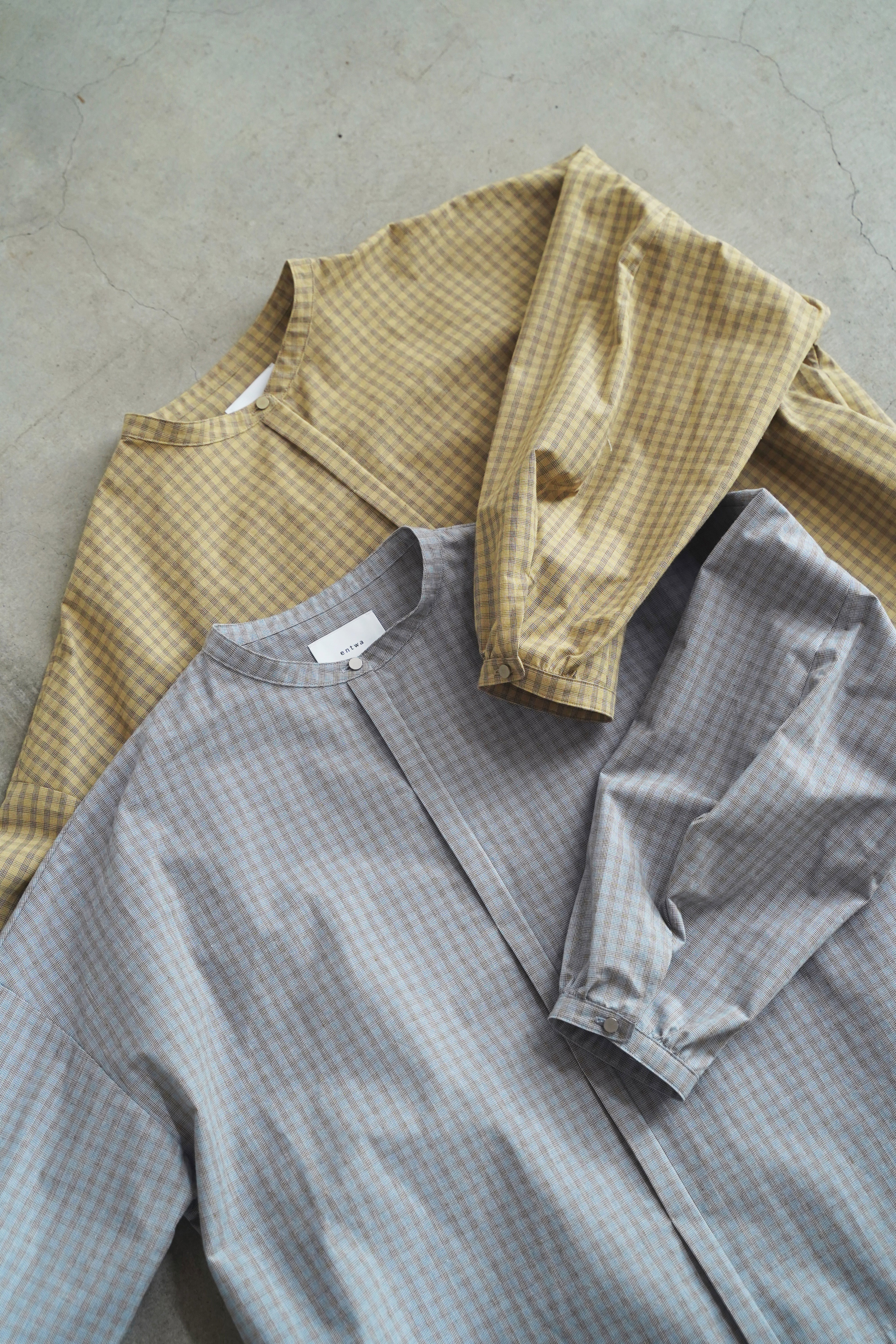 12月6日(土)12時～発売】スタンドカラーシャツ / ブロックチェック