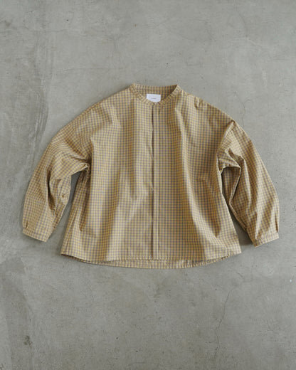 【12月6日(土)12時～発売】スタンドカラーシャツ / ブロックチェック / イエロー