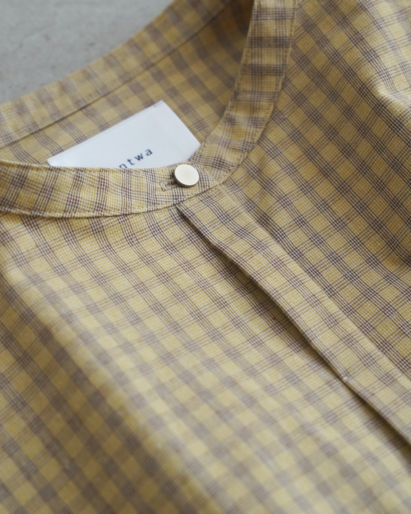 12月6日(土)12時～発売】スタンドカラーシャツ / ブロックチェック