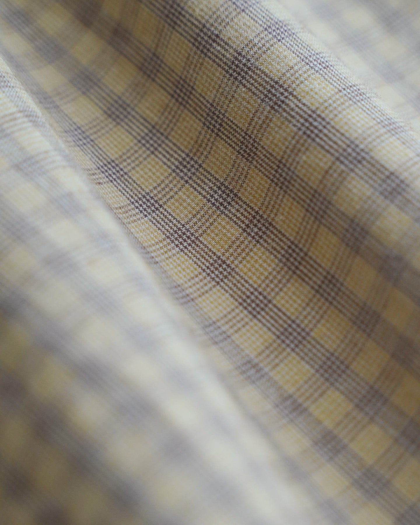 【12月6日(土)12時～発売】スタンドカラーシャツ / ブロックチェック / イエロー