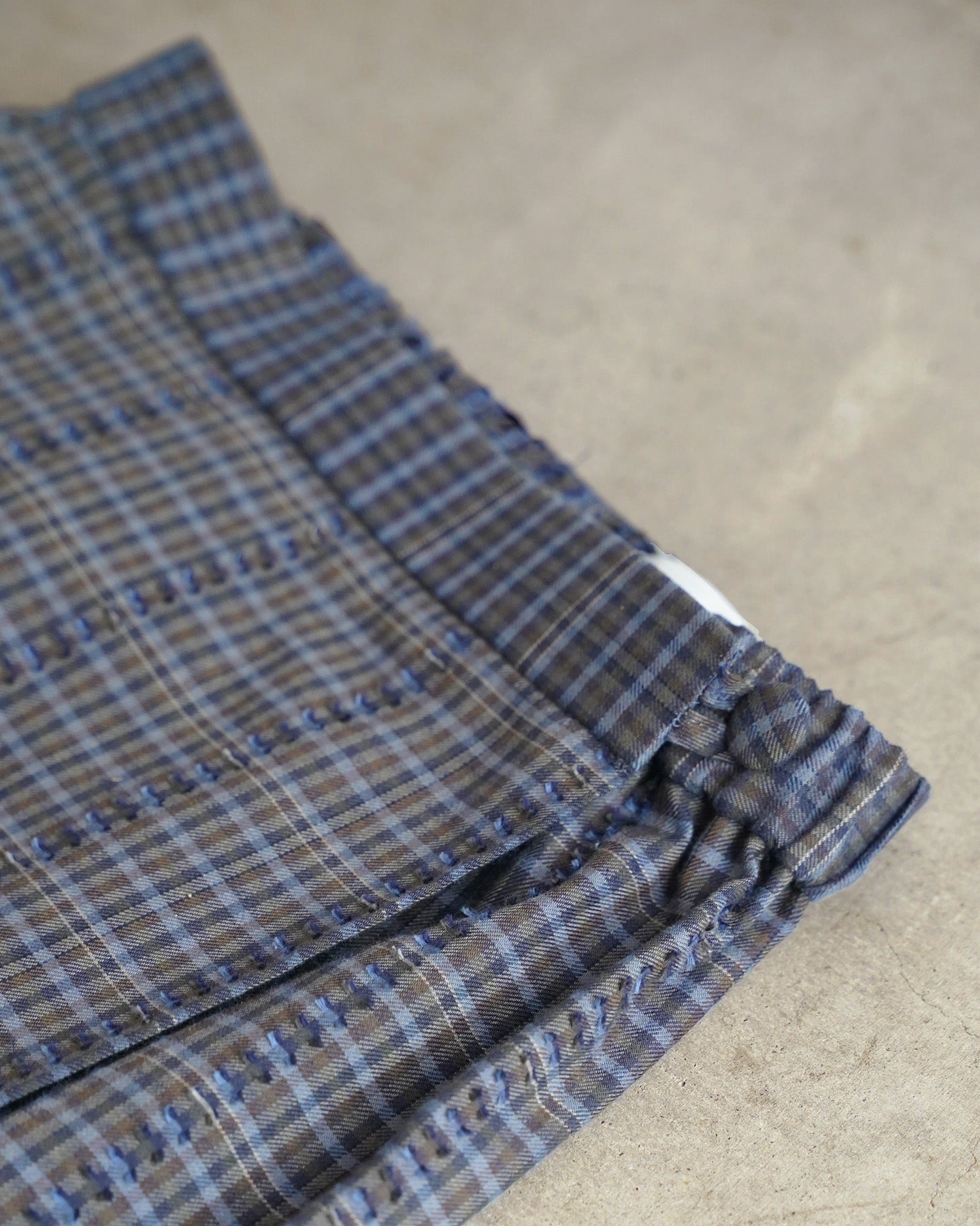 【12月6日(土)12時～発売】ストレートスカート / フリンジチェック / ブルー