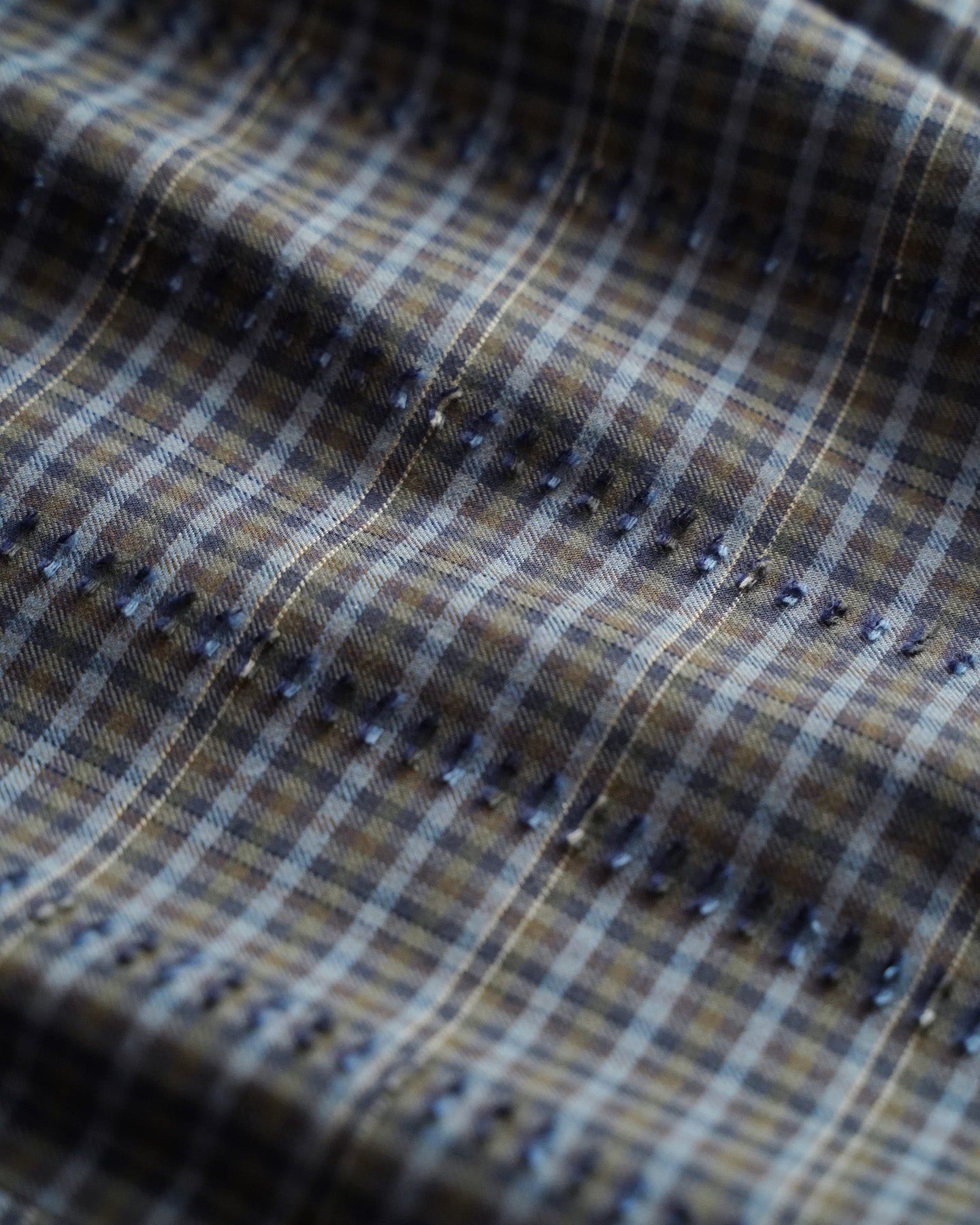 【12月6日(土)12時～発売】ストレートスカート / フリンジチェック / ブルー