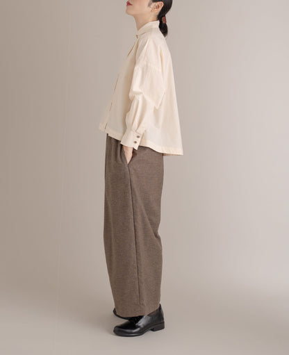 ワイドパンツ / ウール千鳥格子