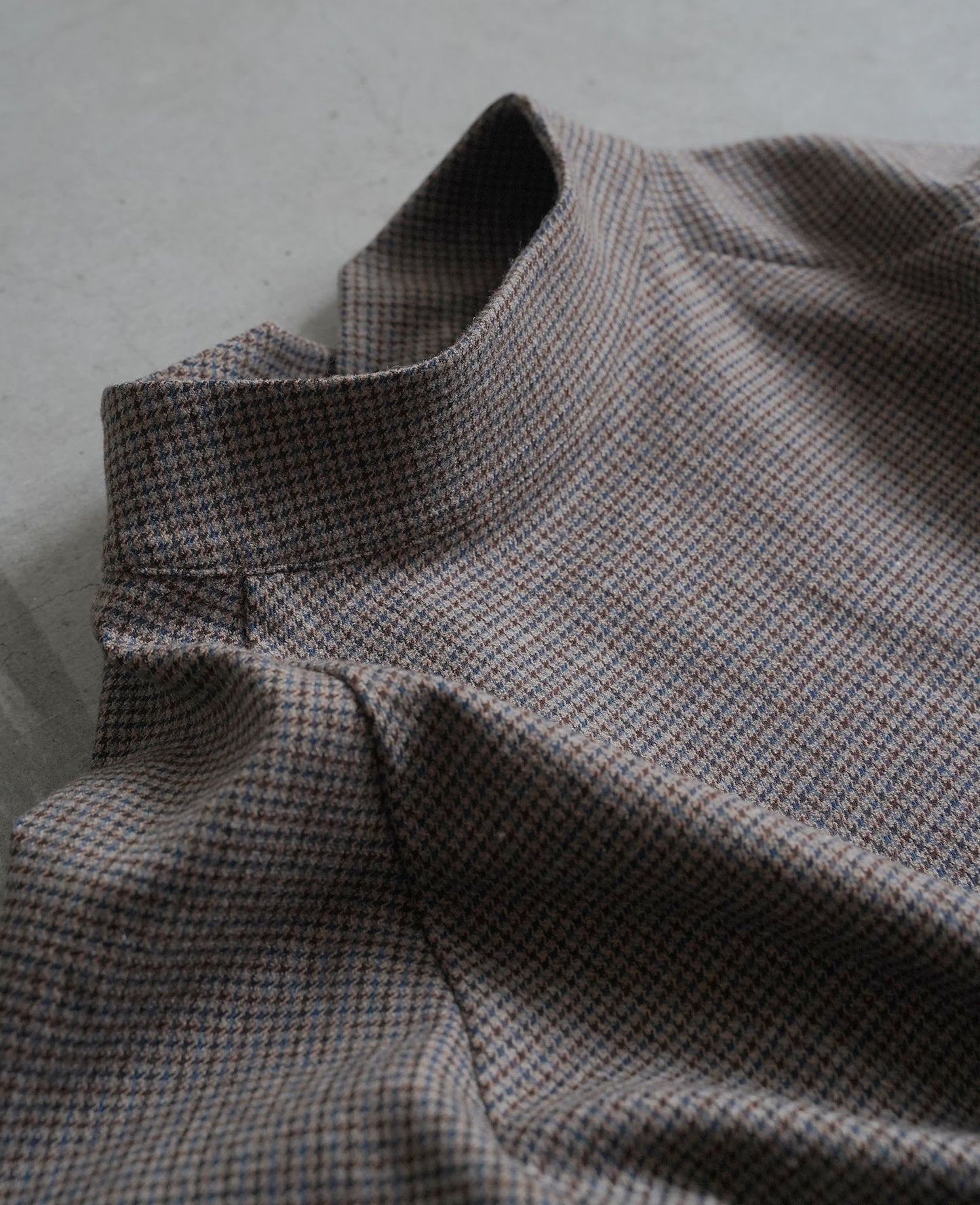 ラグランスリーブブラウス / ウール千鳥格子