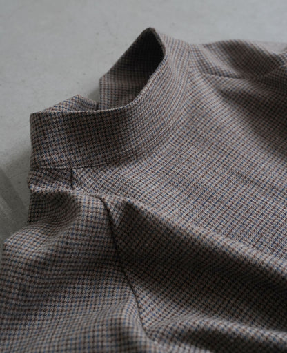 ラグランスリーブブラウス / ウール千鳥格子