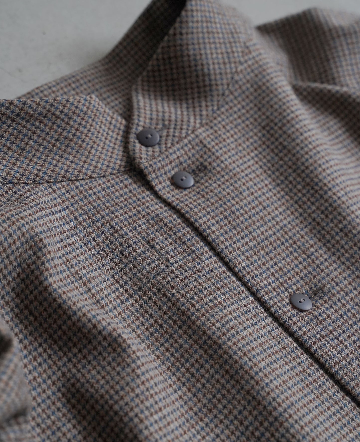 ラグランスリーブブラウス / ウール千鳥格子